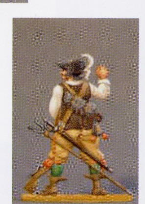 RW1-7 Musketeer loading wearing steel helmet 30 Years War